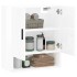 Armario de pared madera de ingeniería blanco brillo 60x31x70