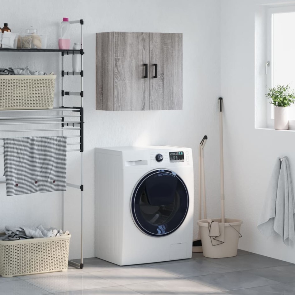 Armario de pared madera de ingeniería gris Sonoma 60x31x60