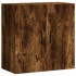Armario de pared madera de ingeniería roble ahumado 60x31x60