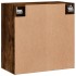 Armario de pared madera de ingeniería roble ahumado 60x31x60