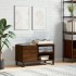 Mueble de discos madera de ingeniería marrón roble 85x38x48