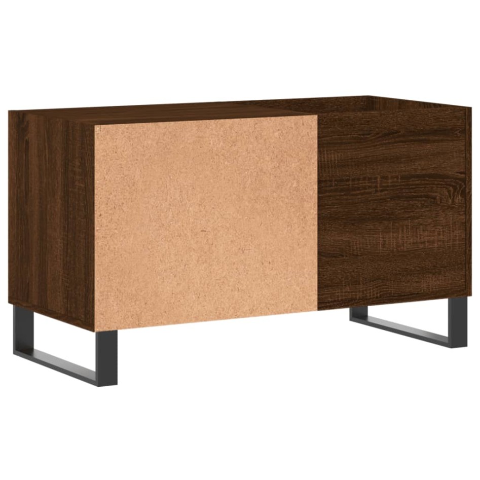 Mueble de discos madera de ingeniería marrón roble 85x38x48