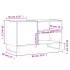 Mueble de discos madera de ingeniería marrón roble 85x38x48