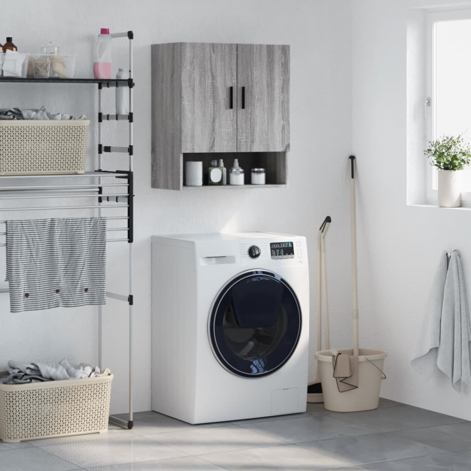 Armario de pared madera de ingeniería gris Sonoma 60x31x70