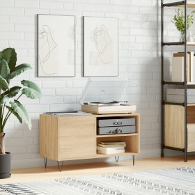 Mueble de discos madera de ingeniería roble Sonoma 85x38x48