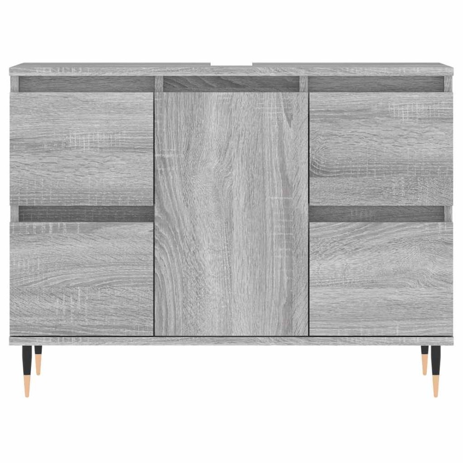 Mueble de baño madera de ingeniería gris Sonoma 80x33x60