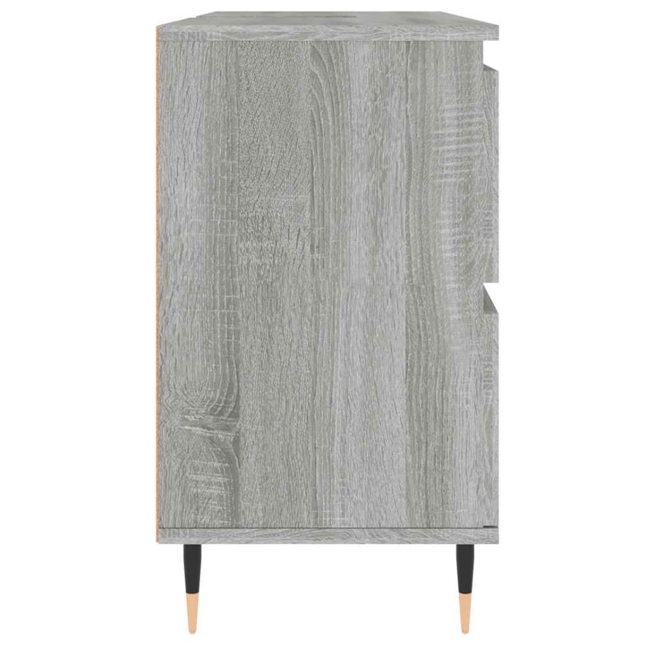 Mueble de baño madera de ingeniería gris Sonoma 80x33x60