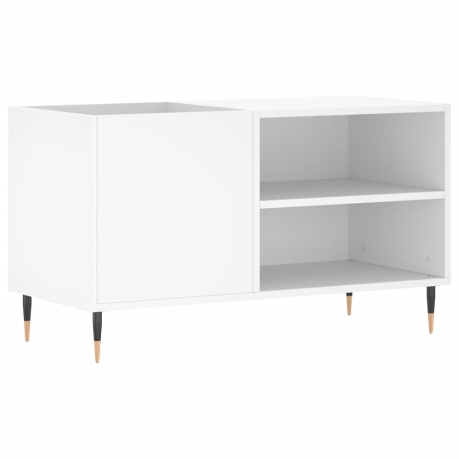 Mueble para discos madera de ingeniería blanco 85x38x48