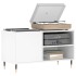 Mueble para discos madera de ingeniería blanco 85x38x48