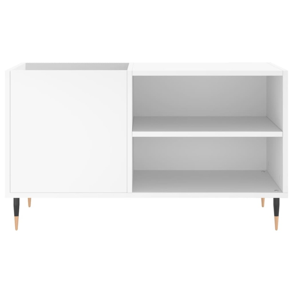 Mueble para discos madera de ingeniería blanco 85x38x48