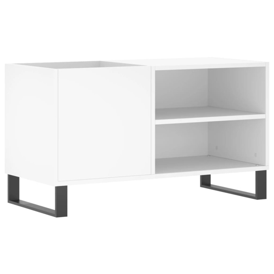 Mueble para discos madera de ingeniería blanco 85x38x48