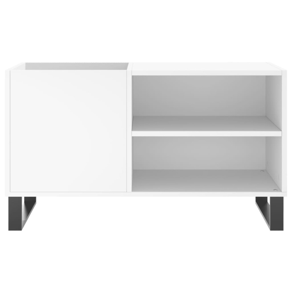 Mueble para discos madera de ingeniería blanco 85x38x48