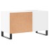 Mueble para discos madera de ingeniería blanco 85x38x48