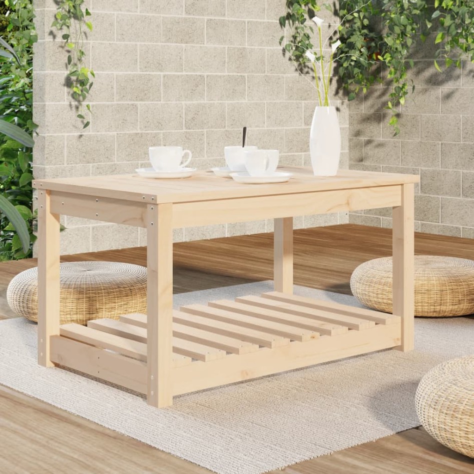 Mesa de jardín madera maciza de pino 82,5x50,5x45