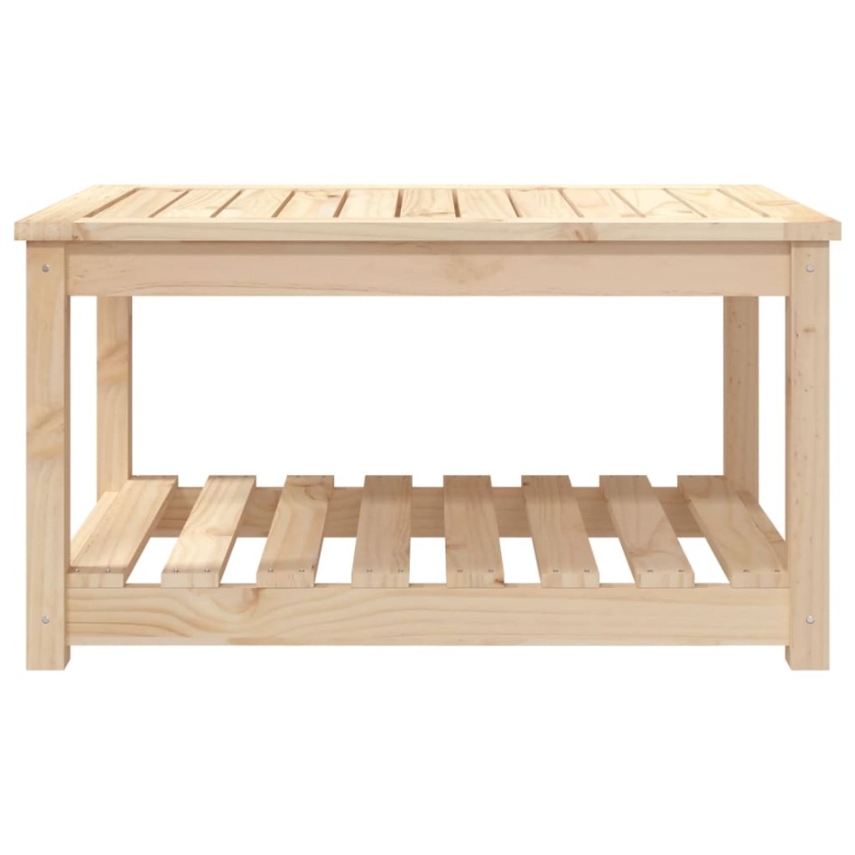 Mesa de jardín madera maciza de pino 82,5x50,5x45