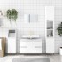 Mueble de baño madera de ingeniería blanco 80x33x60