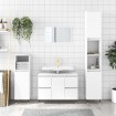 Mueble de baño madera de ingeniería blanco 80x33x60 cm