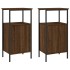 Mesitas noche 2 uds madera ingeniería marrón roble 41x31x80