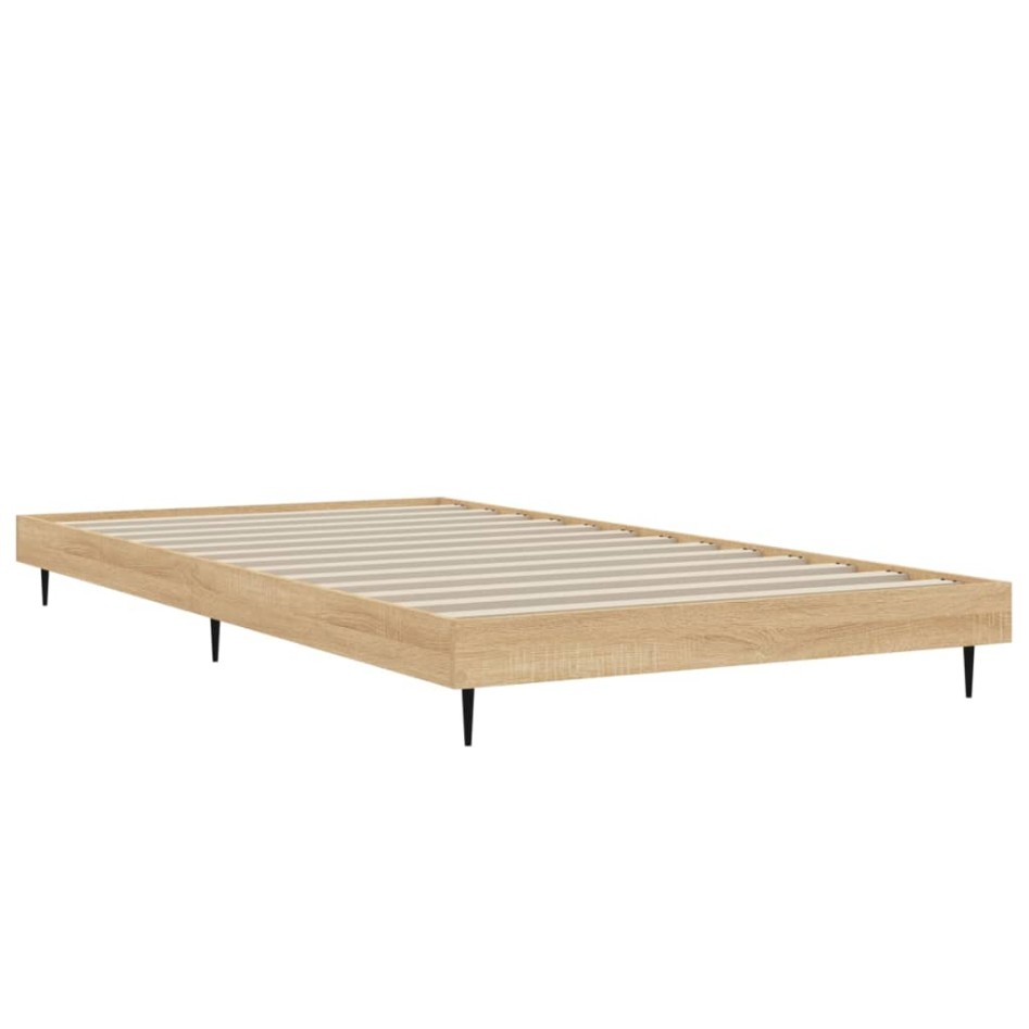 Estructura de cama sin colchón madera roble Sonoma 90x200