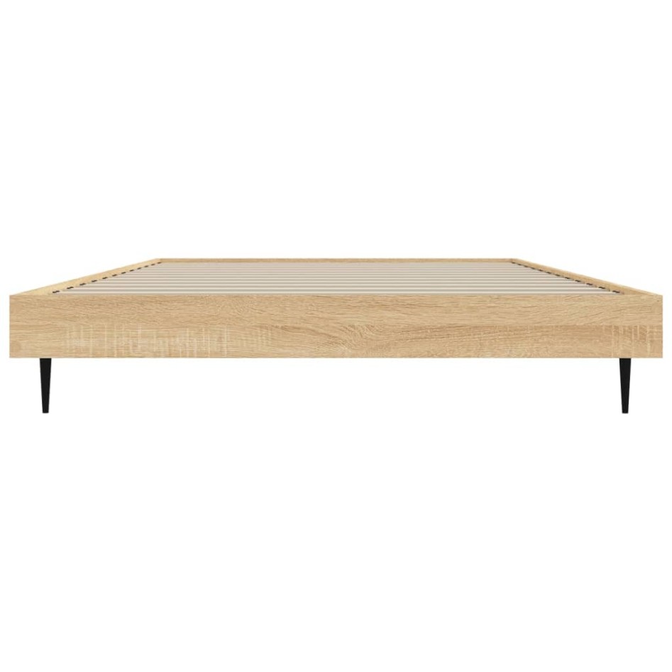 Estructura de cama sin colchón madera roble Sonoma 90x200