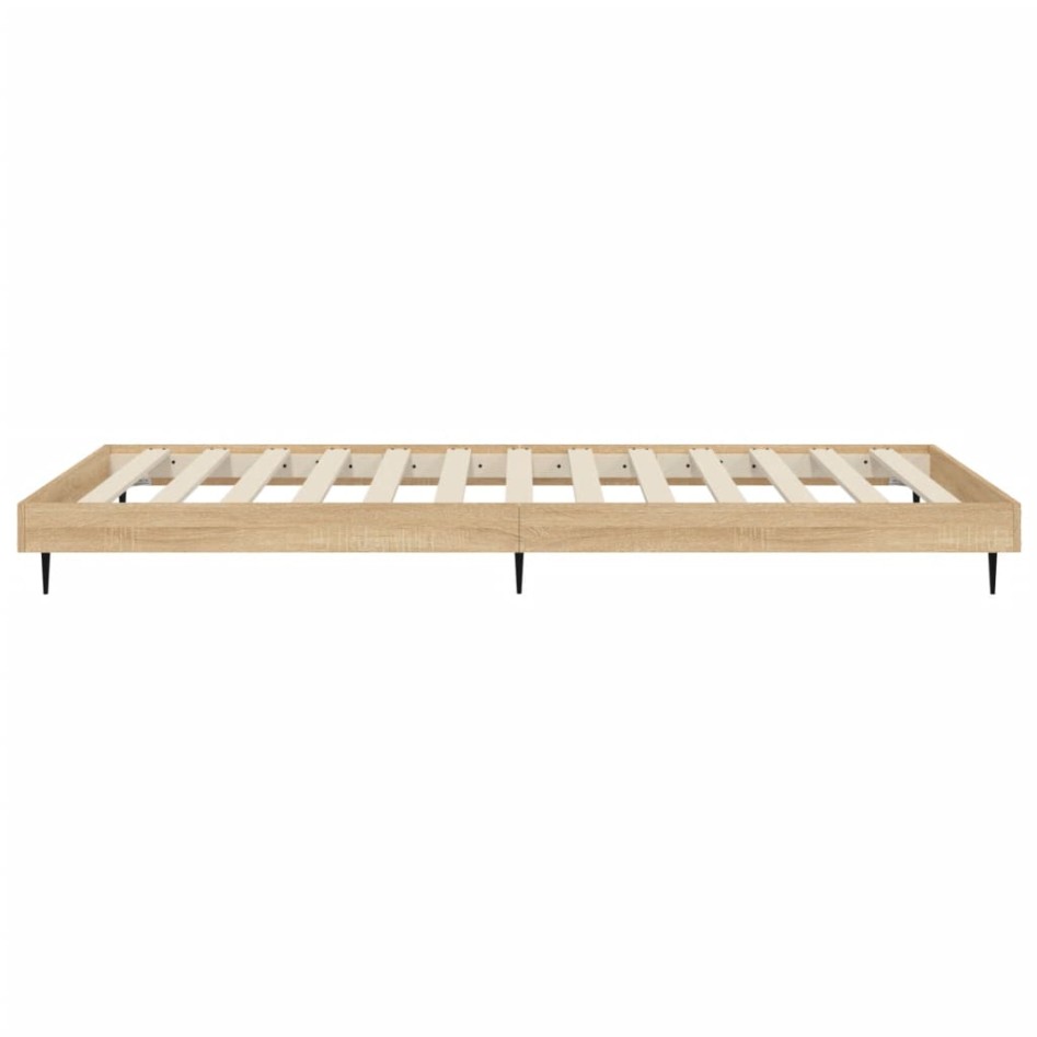Estructura de cama sin colchón madera roble Sonoma 90x200