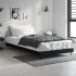 Estructura de cama madera de ingeniería negra 90x200