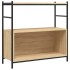 Estantería hierro madera ingeniería roble Sonoma 80x30x78,5