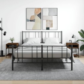 Mesitas noche 2 uds madera ingeniería marrón roble 40x41x50