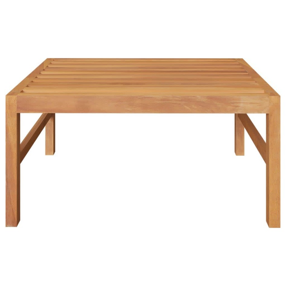 Set de muebles de jardín 2 pzas madera teca cojines gris