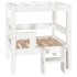 Cama para perros madera maciza de pino blanco 55,5x53,5x60