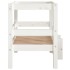 Cama para perros madera maciza de pino blanco 55,5x53,5x60