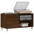 Mueble de discos madera de ingeniería marrón roble 85x38x48