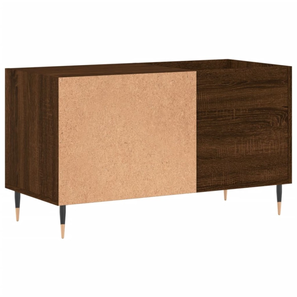 Mueble de discos madera de ingeniería marrón roble 85x38x48