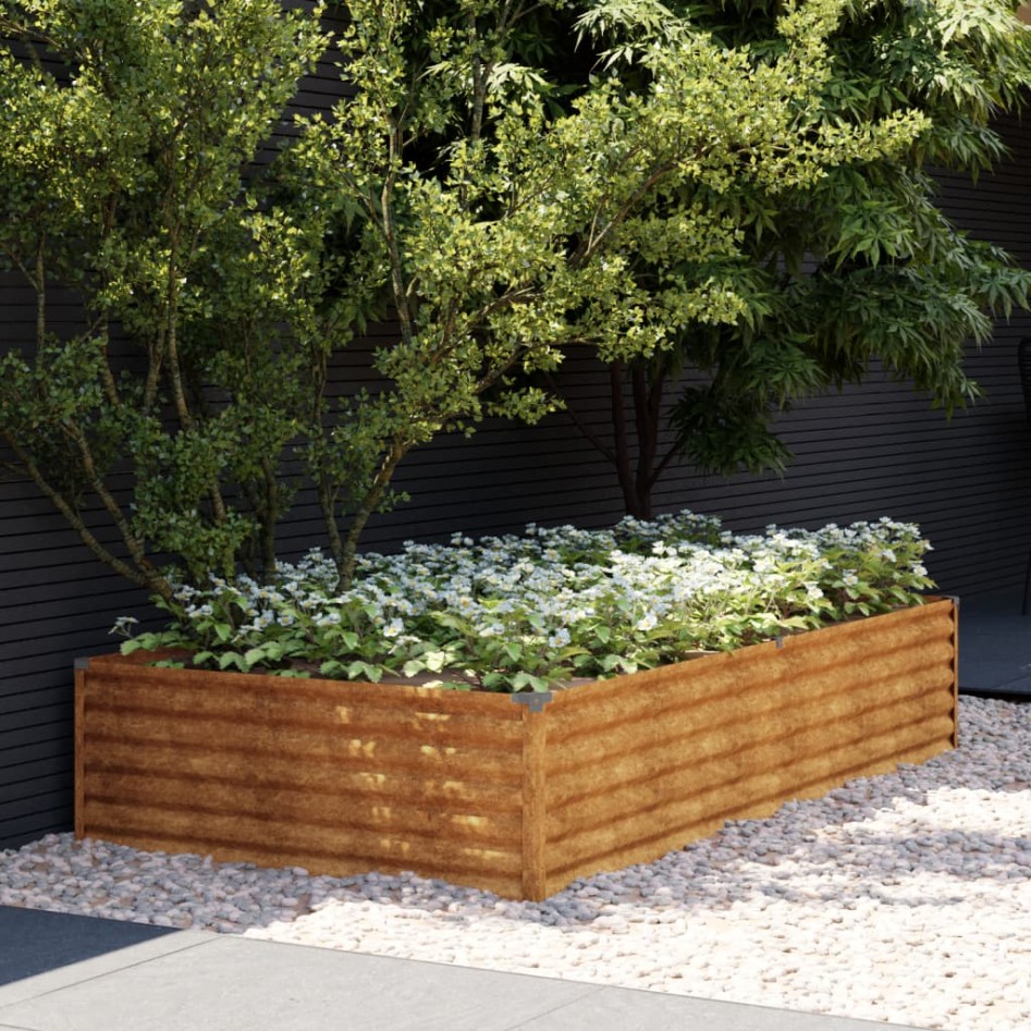 Jardinera acero corten 195x100x36