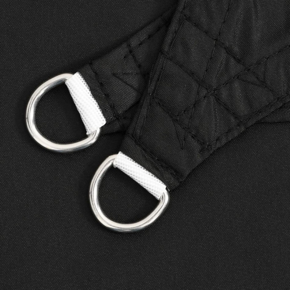 Toldo de vela cuadrado tela Oxford negro 5x5