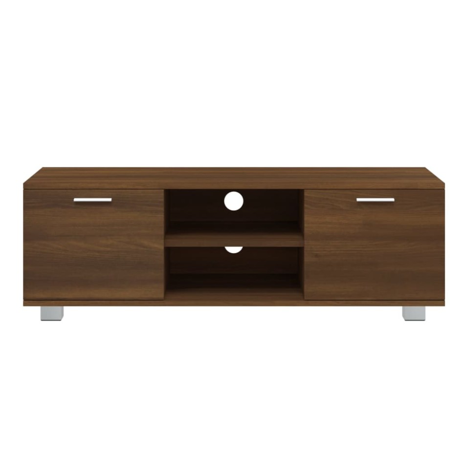 Mueble para TV madera contrachapada marrón roble 120x40,5x35