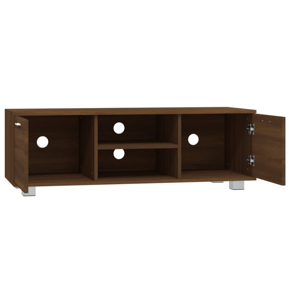 Mueble para TV madera contrachapada marrón roble 120x40,5x35