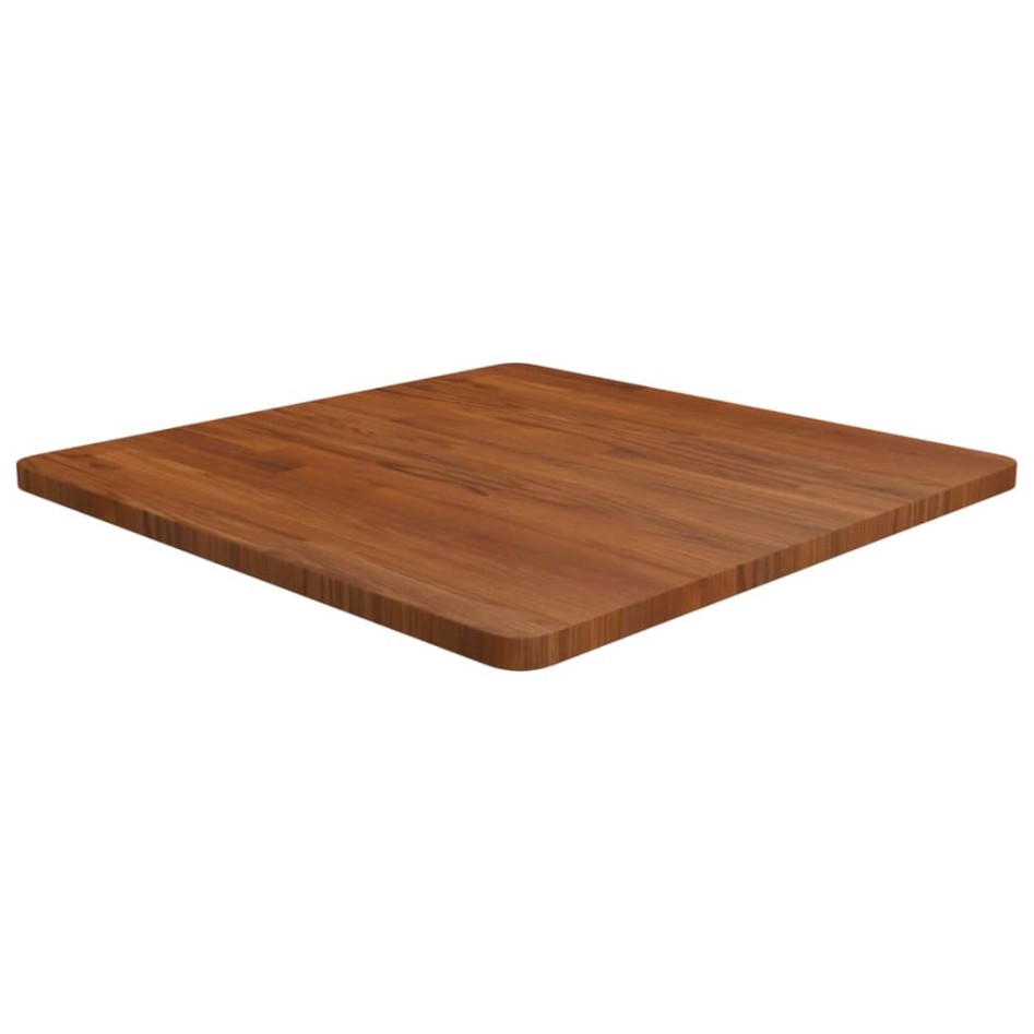 Tablero de mesa cuadrada madera roble marrón oscuro