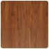 Tablero de mesa cuadrada madera roble marrón oscuro