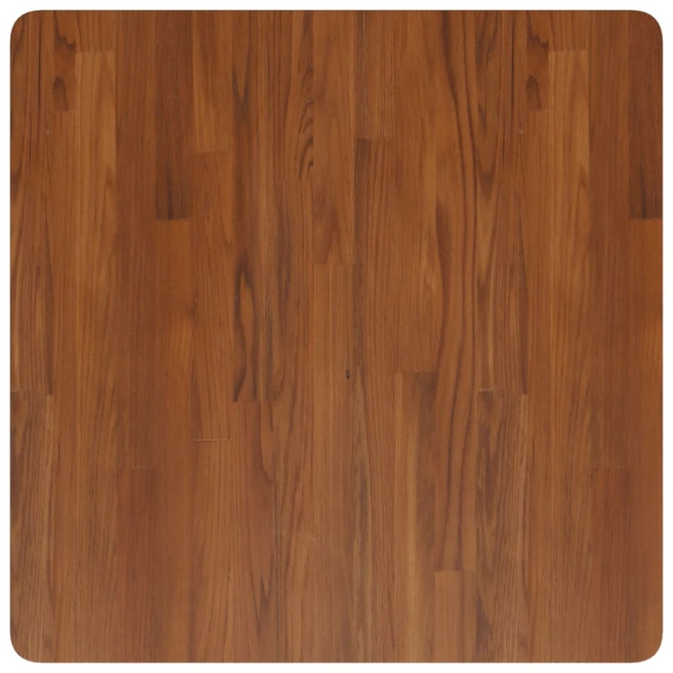 Tablero de mesa cuadrada madera roble marrón oscuro