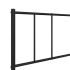 Estructura cama sin colchón con cabecero metal negro 100x190