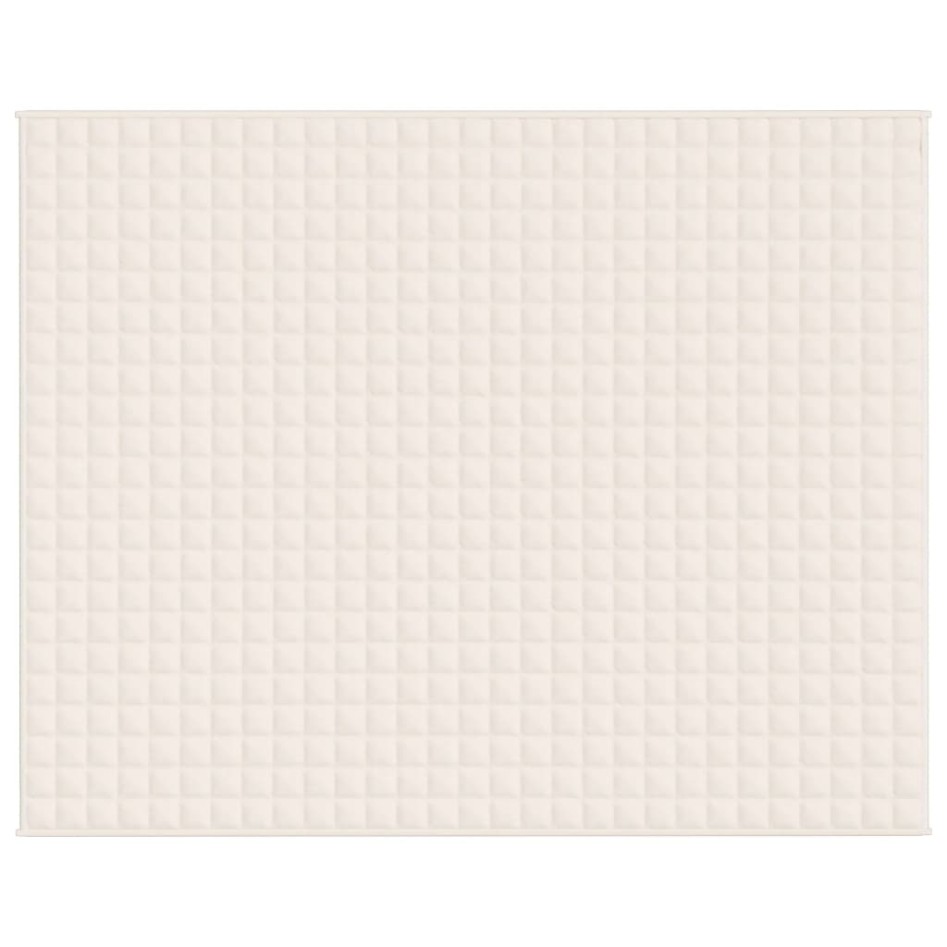 Manta con peso tela color crema claro 235x290 cm 11