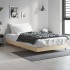 Estructura de cama sin colchón madera roble Sonoma 100x200