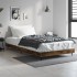 Estructura de cama sin colchón madera roble ahumado 100x200
