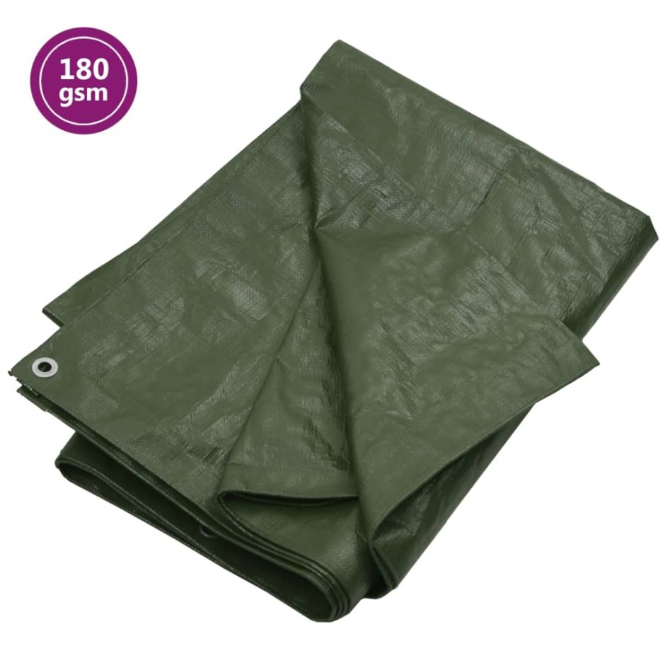 Lona HDPE verde 180 g/m² 6x10