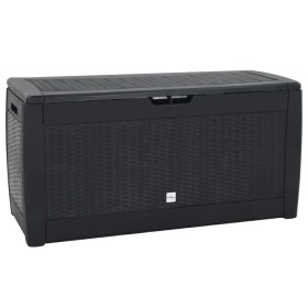 Caja almacenaje de jardín polipropileno antracita 119x48x60
