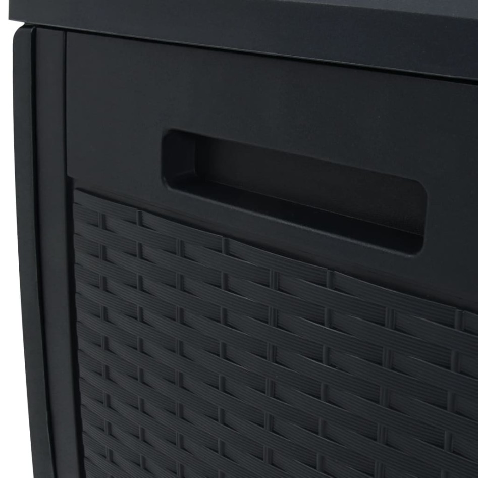 Caja almacenaje de jardín polipropileno antracita 119x48x60