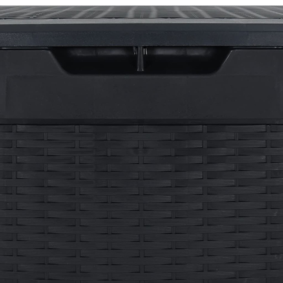 Caja almacenaje de jardín polipropileno antracita 119x48x60