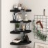 Estantes flotantes de esquina 4 uds MDF negro 35x35x3,8