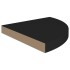 Estantes flotantes de esquina 4 uds MDF negro 35x35x3,8